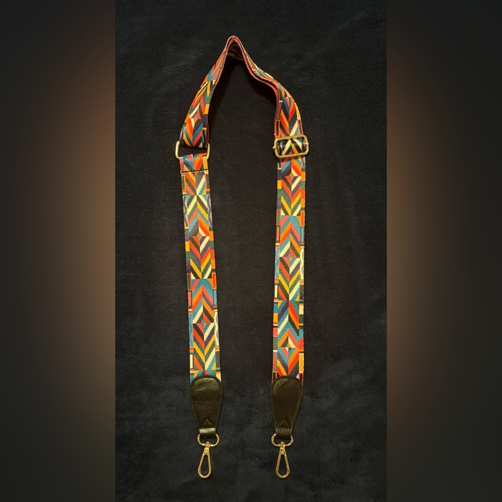 Multicolor Geometric Pattern Strap for purse